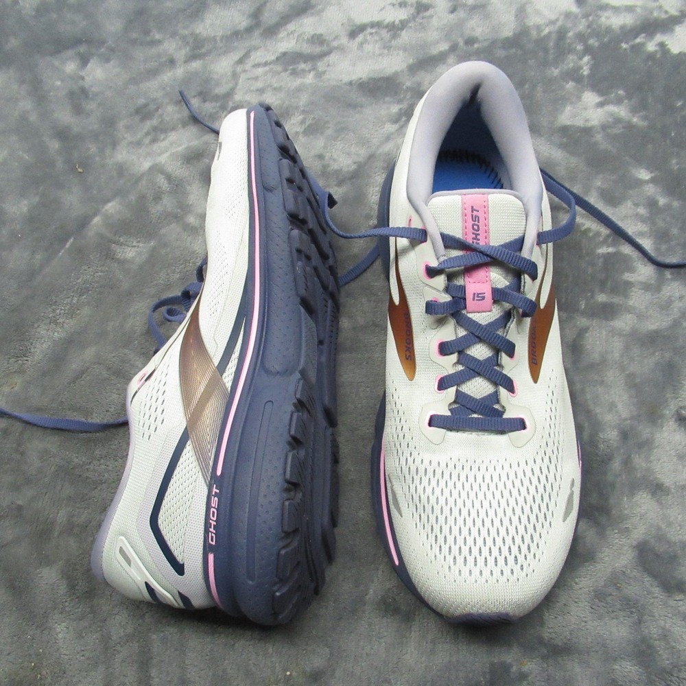 Brooks Ghost 15 Women 11B Running Shoes Spa Blue Copper Lightweight Jog Gym EUC‎